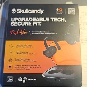 Skullcandy Push Active Earbuds - Black and Orange
